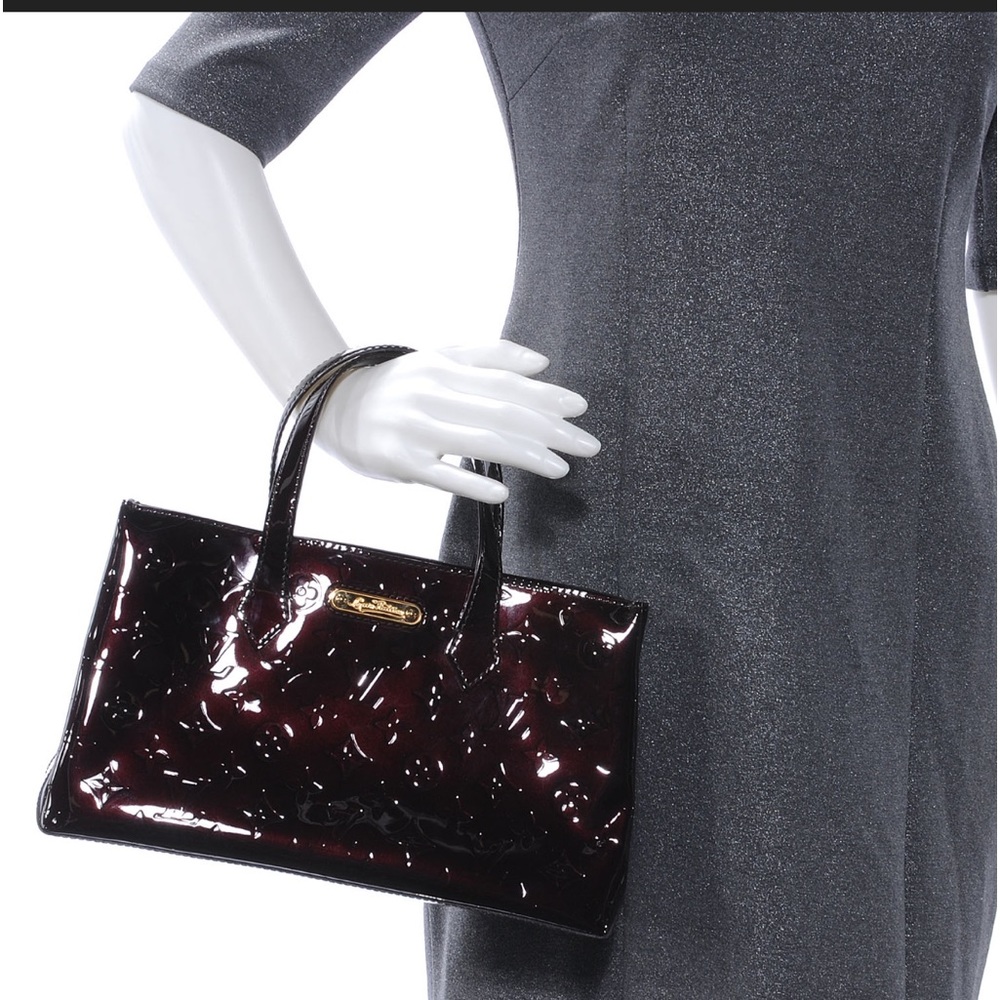 ✨ LOUIS VUITTON ✨ Authentic Monogram Vernis Wilshire PM Handbag Amarante Purple - Picture 3 of 16
